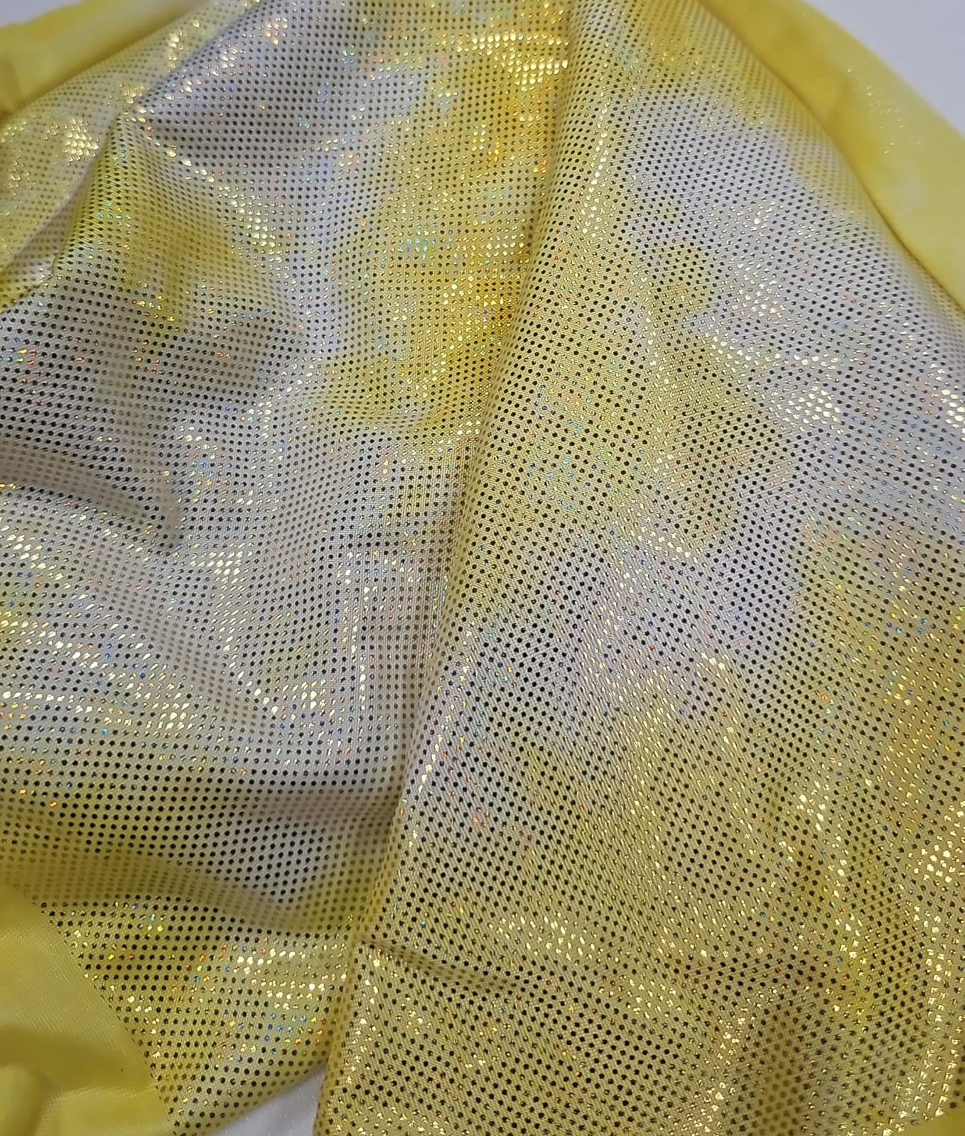 Malha tay dai com foil amarelo - Largura 1,40 m x Comprimento0,60 cm