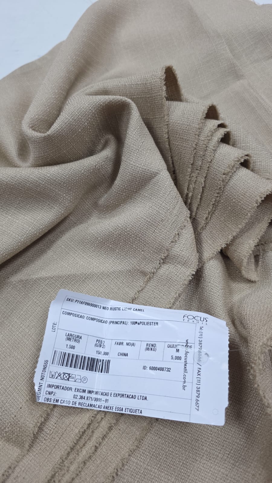 Neo Rústico camel focus kaki - Comprimento 5 m x largura 1,50 m 