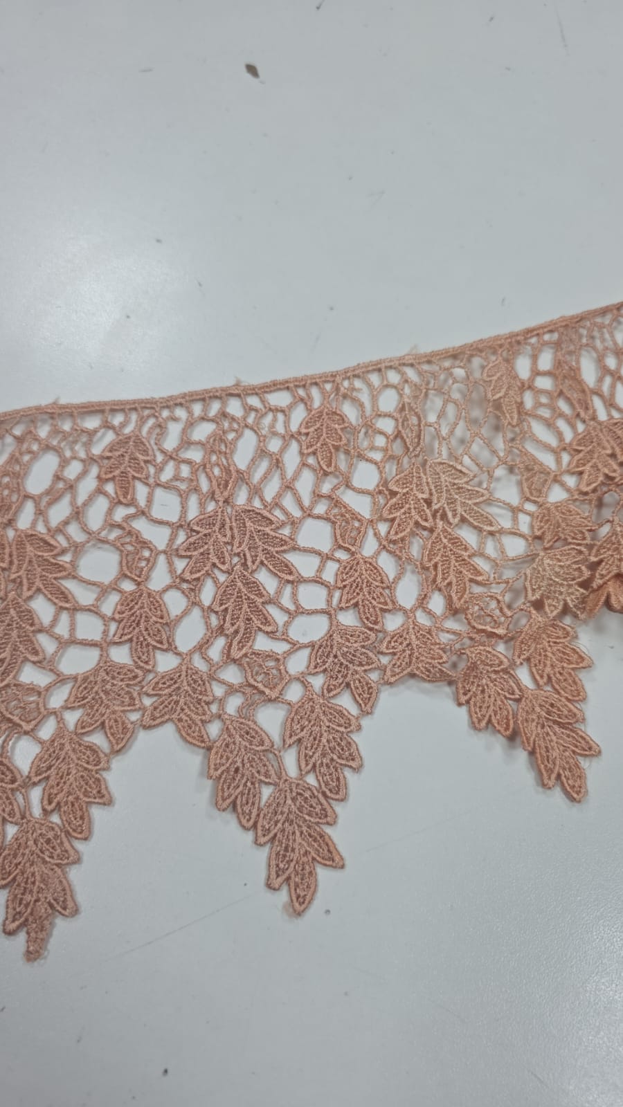 Renda guipir rosê (acabamento)- Comprimento 6,50 m x Largura 15 cm