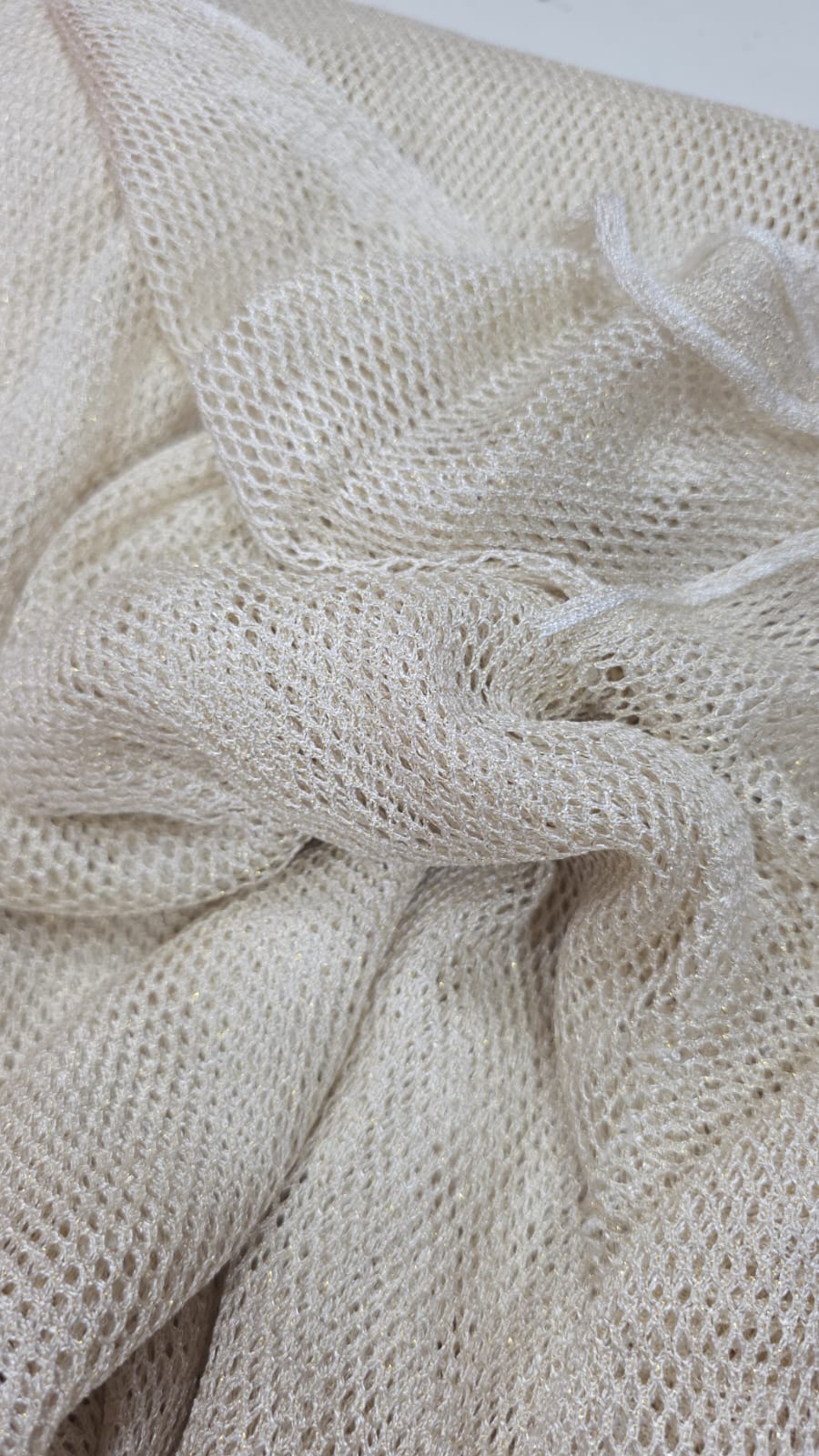 Tela  Fancy Areia com  Dourado -Largura1,40  m x Comprimento 2 m 