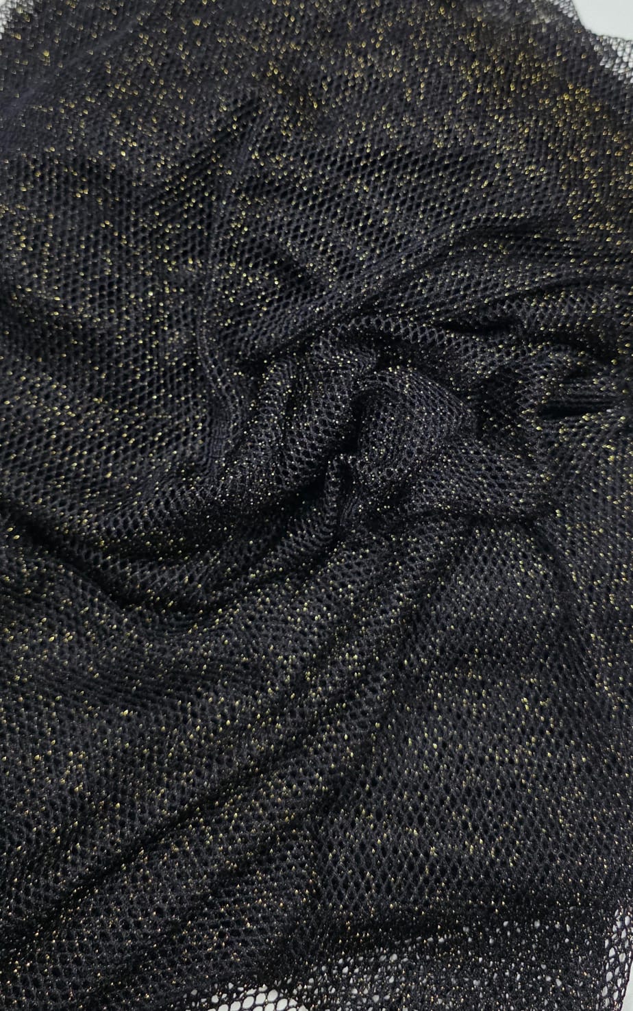 Tela  Fancy Preto com  Dourado -Largura 2,50  m x Comprimento 2 m  