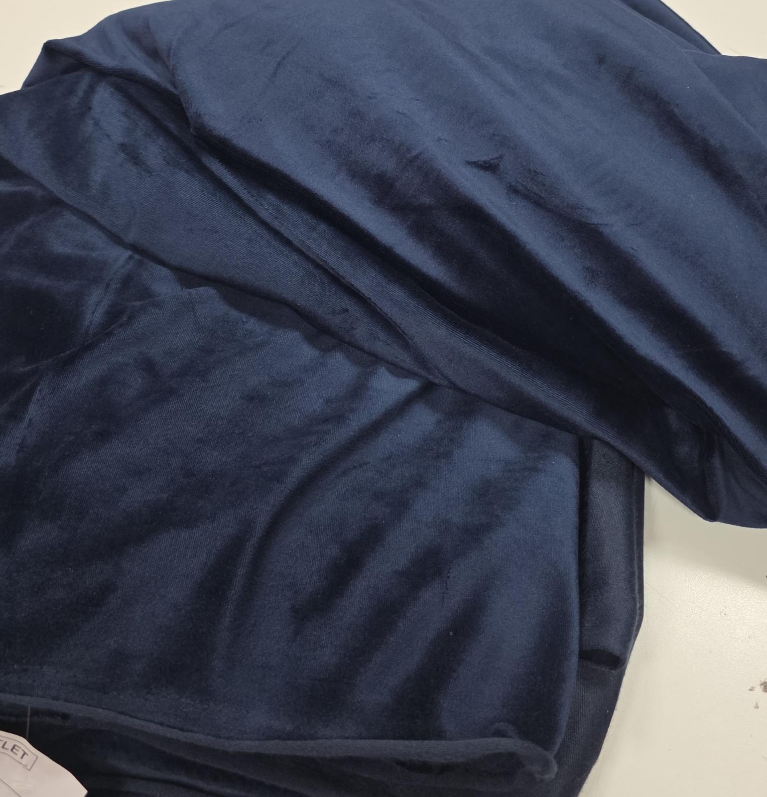 Veludo plush azul marinho- Comprimento 3,50 m x Largura 1,40 m