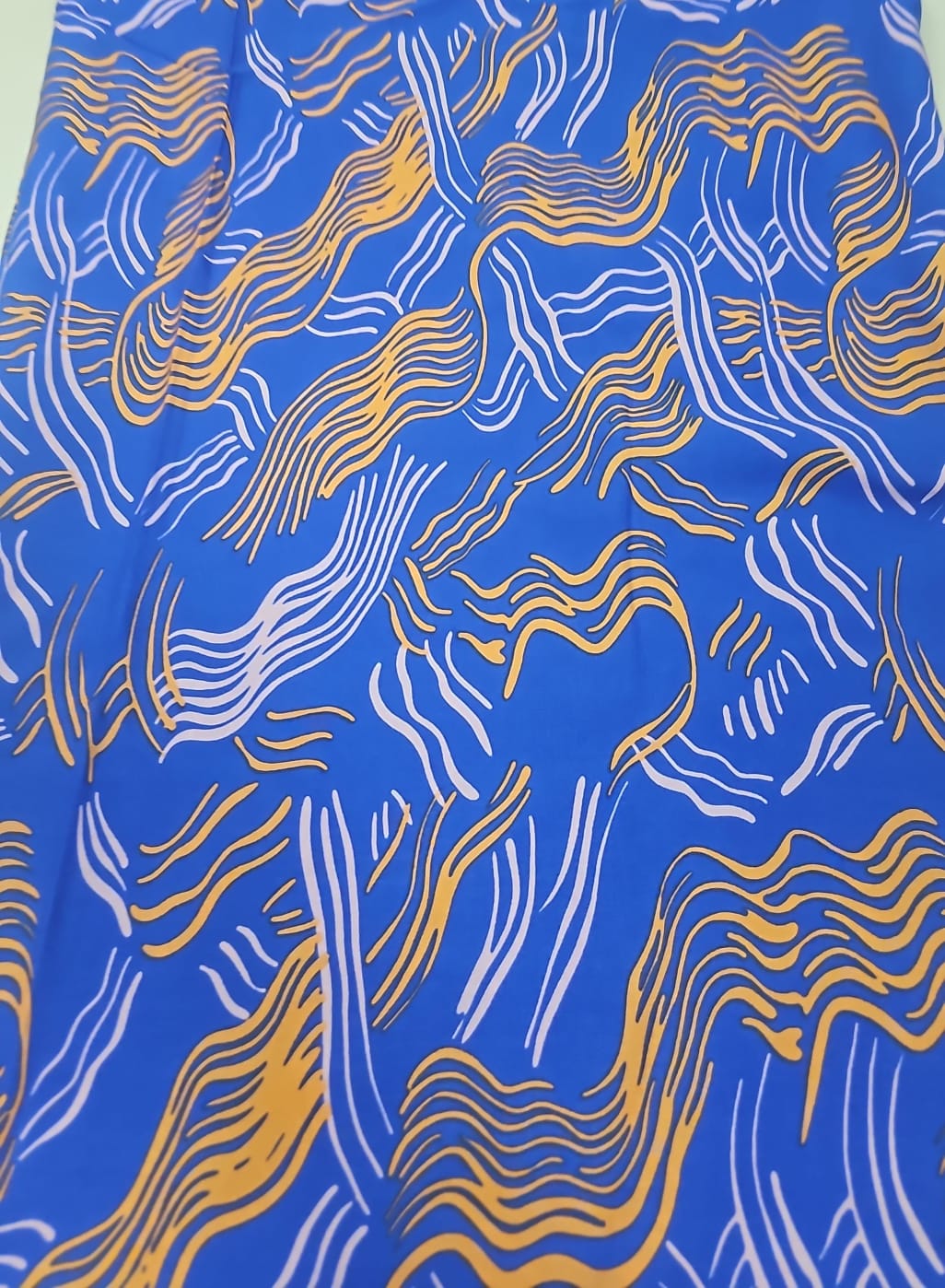 Viscose laranja com azul   - Largura 1,45 m x Comprimento 3 m