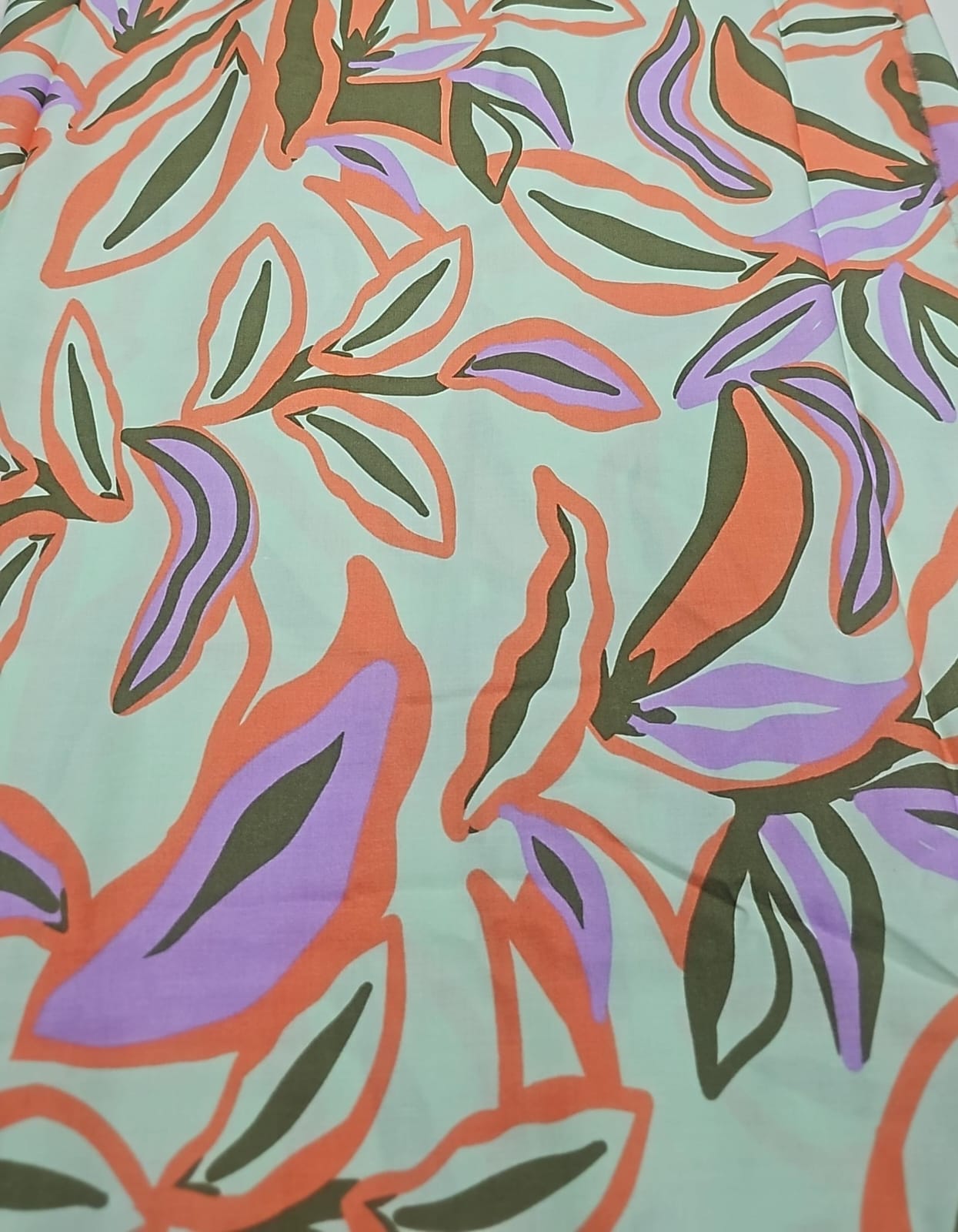  Viscose Verde agua com lavanda - Largura 1,45 m x Comprimento 3 m  