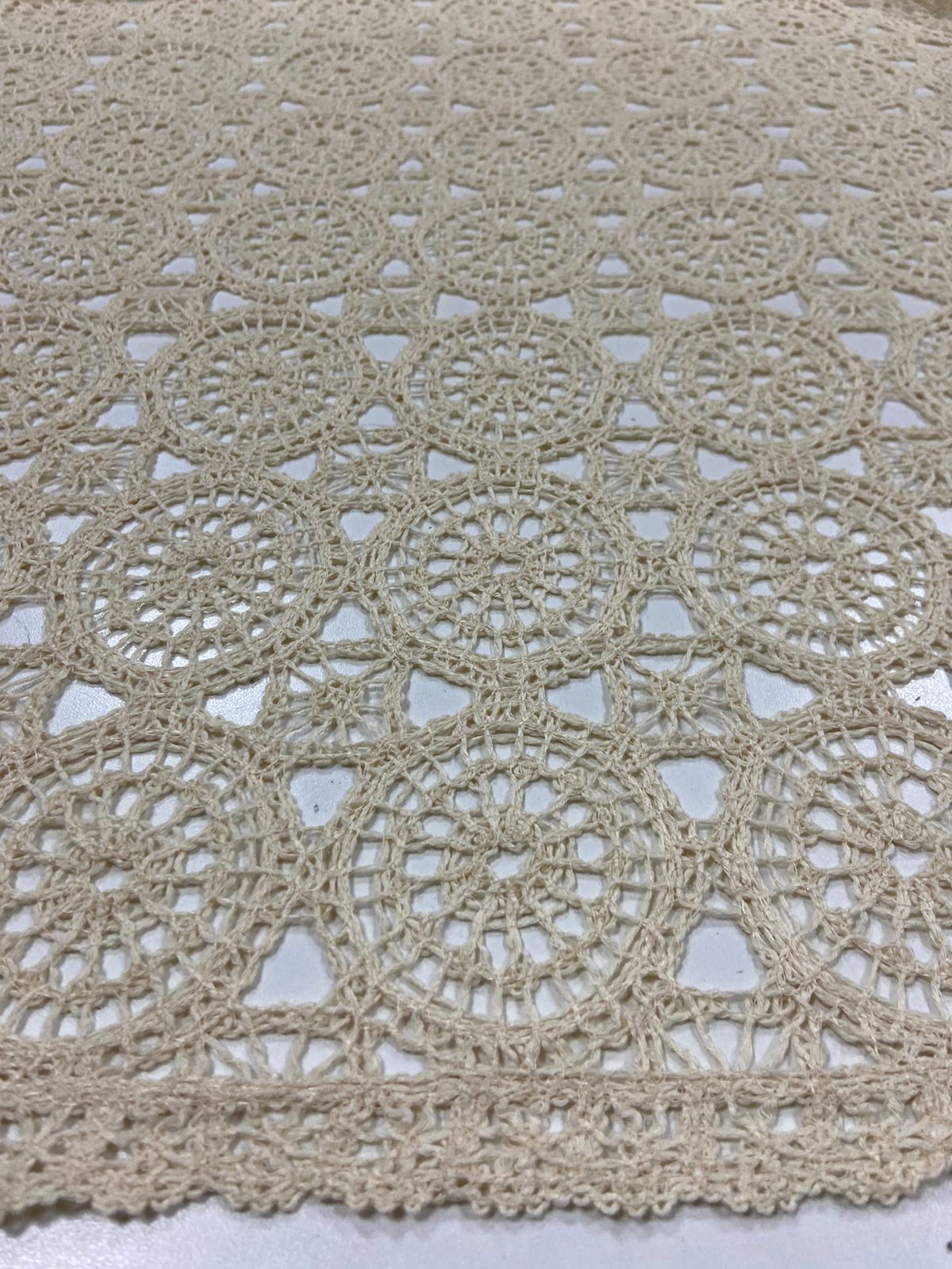 Renda Guipir Crochet Zara Mandala Natural