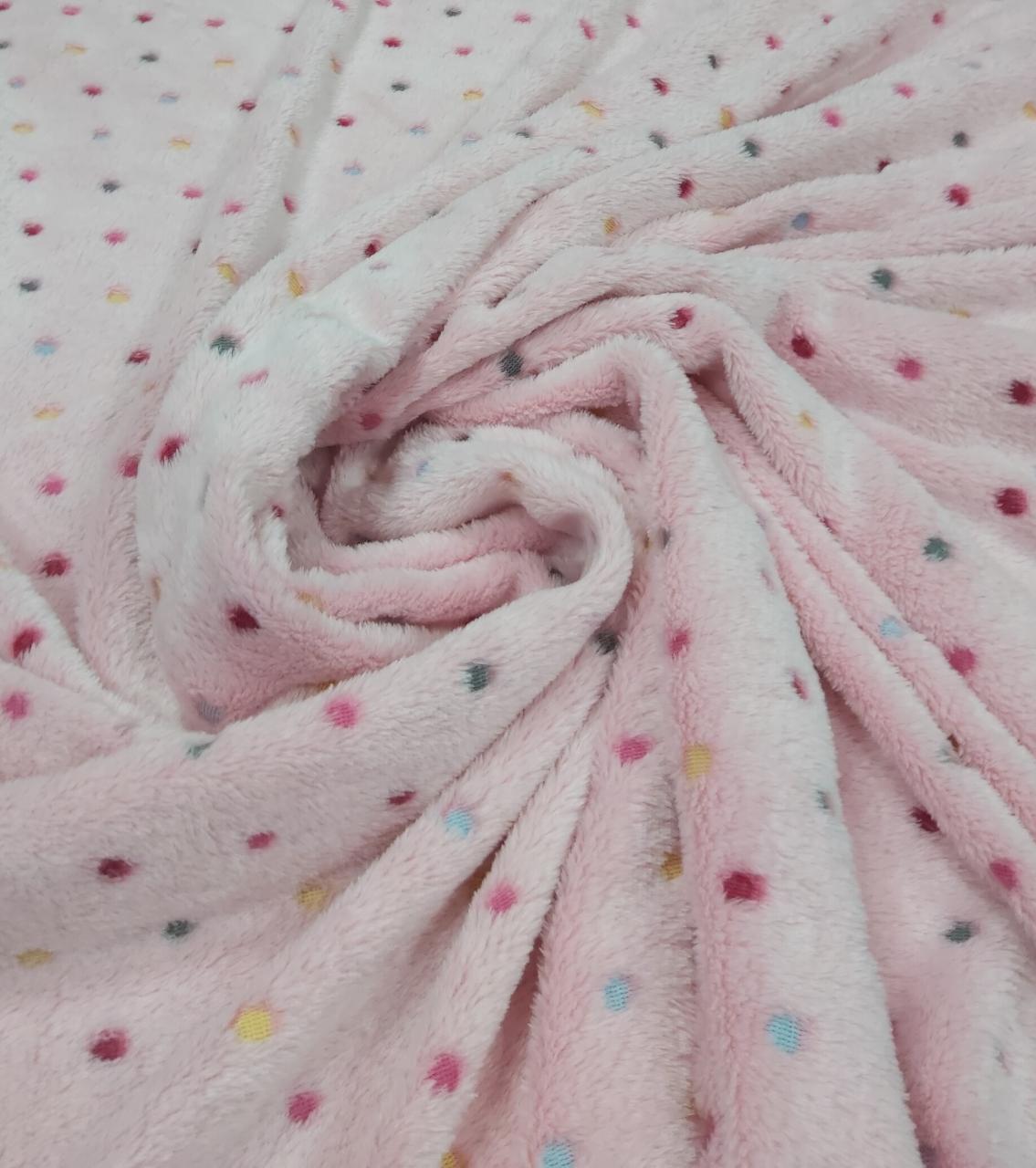 Ultra Soft 3D Fundo Rosa Bolinhas - Só Tecidos - Todo site em 12x sem  Juros!!, image size:1135x1280