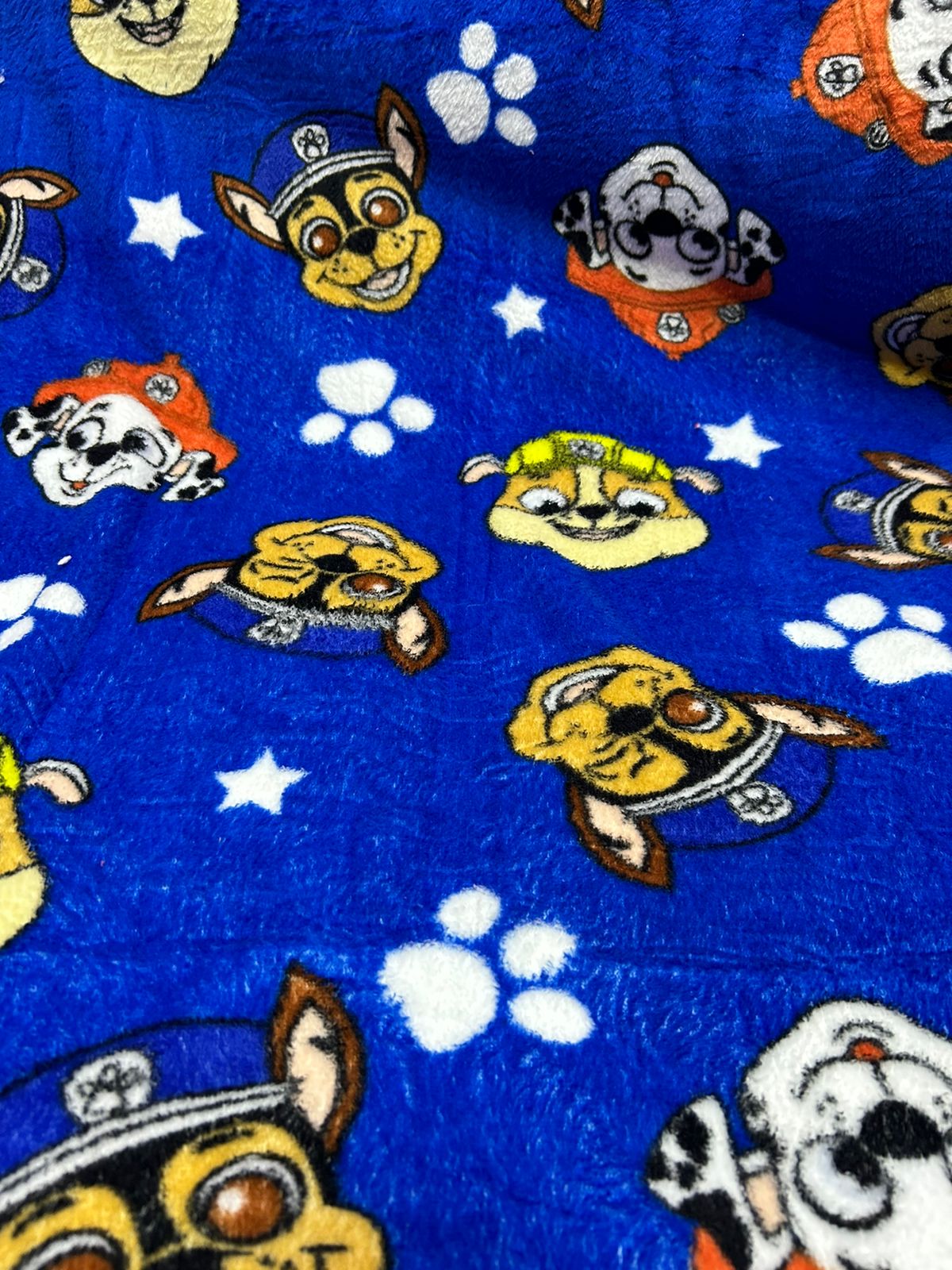 Ultra Soft Fleece Estampada Cachorros  Fundo Azul