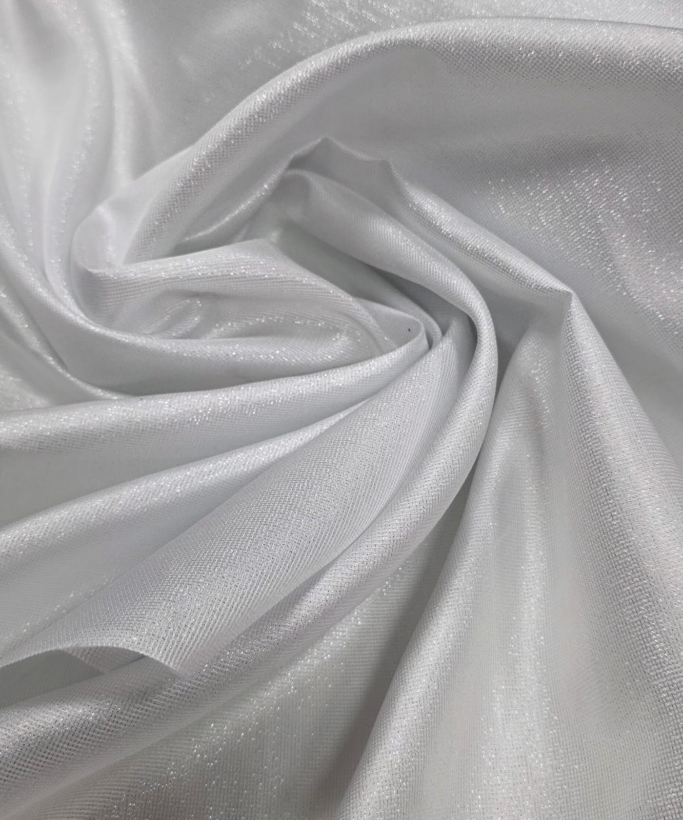 Tafetá Tussor Branco com Prata Bride