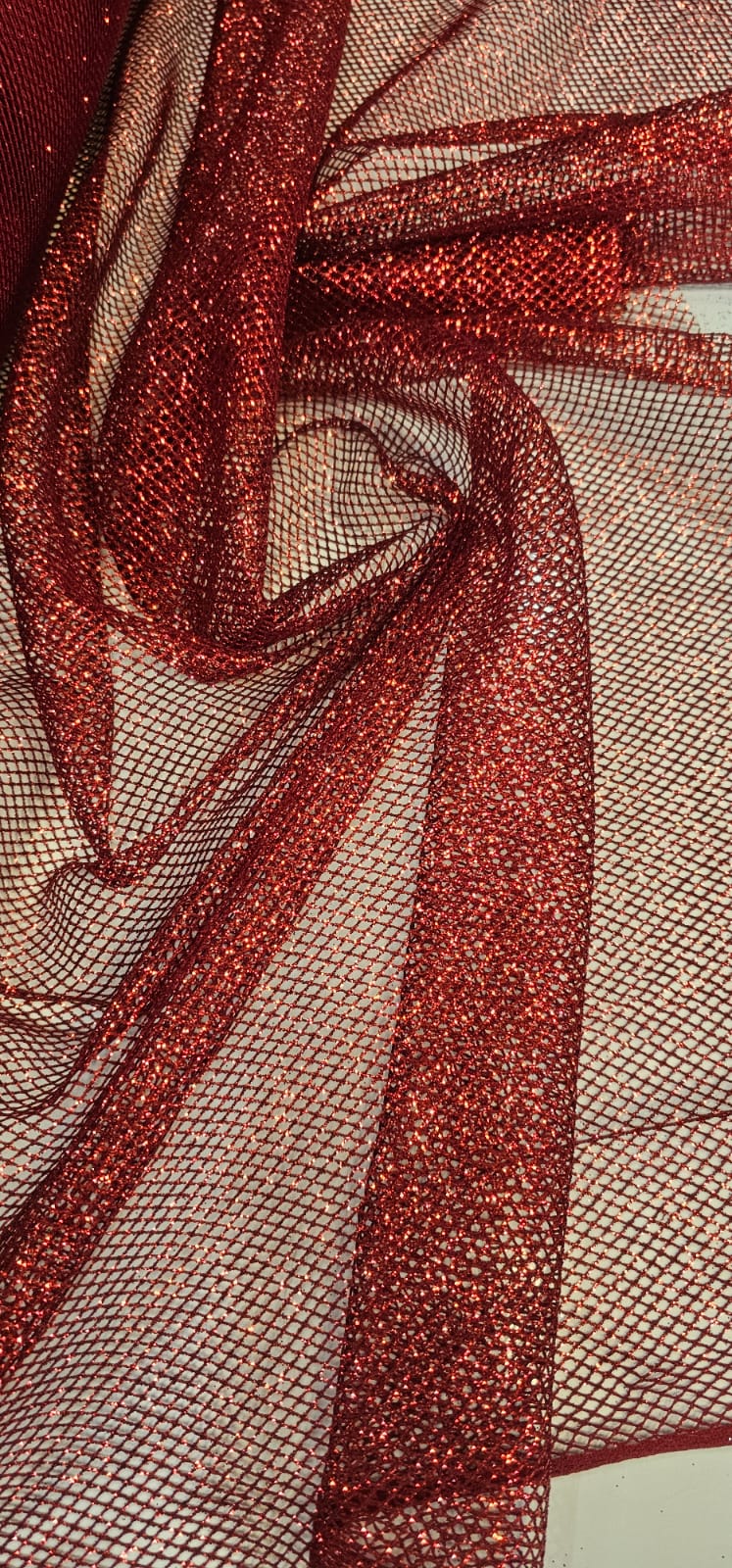 Tela Com Glitter Premium Marsala