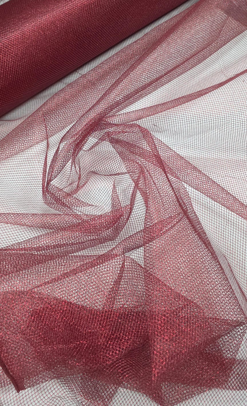 Tela Metalizada Cintilante Vermelho