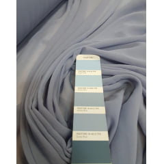 Mousseline Lisa Toque de Seda Azul Serenity Escuro -  Largura 1,47 m x Comprimento 1 m 