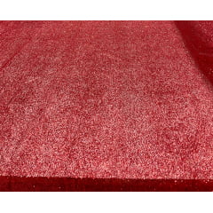 Tule com Glitter Vermelho Pesado - Largura 1,40 m x Comprimento 0,90 cm