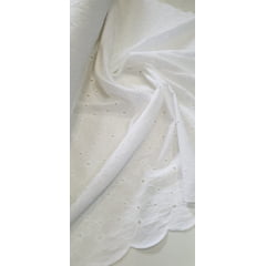 Layse Bordada Branca 433D - Largura 1,35 m x Comprimento 0,80 cm