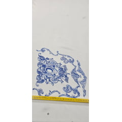  Crepe de Chine estampado molduras  - Largura 1,40 x Comprimento 2,50 M