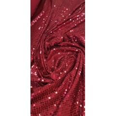 Paetê de Malha Bordado Marsala - Largura 1,50 m x Comprimento 3 m 