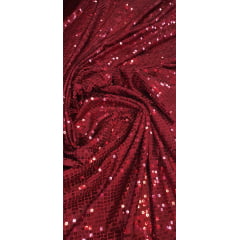 Paetê de Malha Bordado Marsala - Largura 1,50 m x Comprimento 3 m 