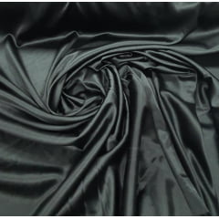 Cetim Bucol Liso com Elastano  Preto - Largura 1,47 m x Comprimento 3 m