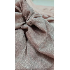 Lurex Premium Rosê Nude FINAL DE PEÇA  - Largura 1,70 m x Comprimento 0,90 cm