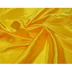 Cetim Charmeusse Liso Amarelo Ouro - Largura 1,47 m x Comprimento 1 m 