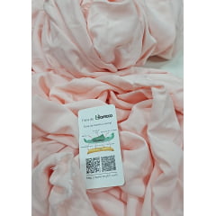 Viscose de fibra de bambu rosa bebê - Largura 1,40 m x Comprimento 2 m 