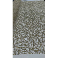 Tule com Glitter Diamond Dourado ST1036  - Largura 1,45 m x Comprimento 0,30 cm