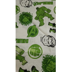 Tricoline Estampada Hulk Marvel LEVES DEFEITOS - Largura 1,50 m x Comprimento 1 M 