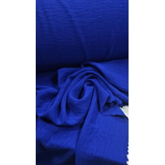 Crepe Air Flow Duna Liso Azul Royal  - Largura 1,50 m x Comprimento 3 m 