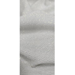 Lurex de Malha Galaxia Furtacor Branco - Largura 1,70 m x Comprimento 1,50 m 