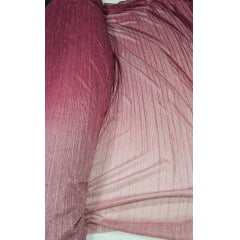 Lurex Plissado Degradê Marsala - Largura 1,40 m x Comprimento 3 m 