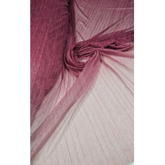 Lurex Plissado Degradê Marsala - Largura 1,40 m x Comprimento 3 m 