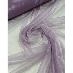 Tela Light Lurex Furtacor Lavanda com Prata - Largura 1,60 m x Comprimento 2,50 m