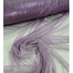 Tela Light Lurex Furtacor Lavanda com Prata - Largura 1,60 m x Comprimento 2,50 m