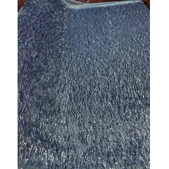 Tule Bordado com Paetês e Canutilhos Saab Azul Serenity - Largura 1,30 m x Comprimento 2 m 