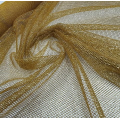 Tela Com Glitter Premium Dourada - Largura 1,45 m x Comprimento 2,80 m 
