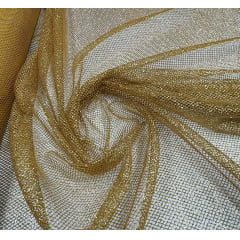Tela Com Glitter Premium Dourada - Largura 1,45 m x Comprimento 2,80 m 