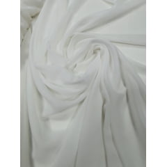 Mousseline Lisa Toque de Seda Extra Macia Off White - Largura 1,47 m x Comprimento 2 m 