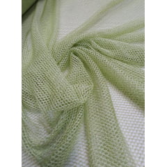 Tela Arrastão Fancy Com Lurex Pistache - Largura 1,45 m x Comprimento 2,50 m 