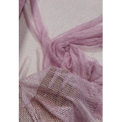 Tela Arrastão Fancy Com Lurex Rosa Bebê - Largura 1,45 x Comprimento 3  m 