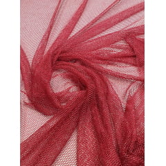Tela Arrastão Fancy Com Lurex Vermelho -Largura 1,45 m x Comprimento 3 m 