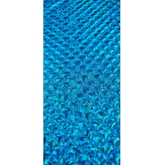 Malha Holográfica Sereia Azul Turquesa 02 COM DEFEITO- Largura 1,45 m x Comprimento 1,75 m 