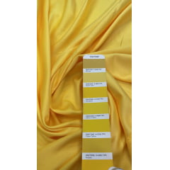 Crepe Amanda Liso Amarelo Ouro - Largura 1,50 m x Comprimento 1,70 m 