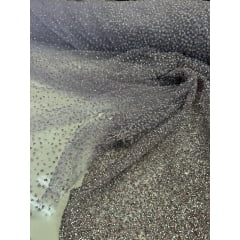 Tule Diamond Degrade Lilás - Largura 1,40 x Comprimento 1,65 m 