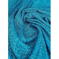 Lurex Esponja Azul Turquesa - Largura 1,50 m x Comprimento 2,50 m 