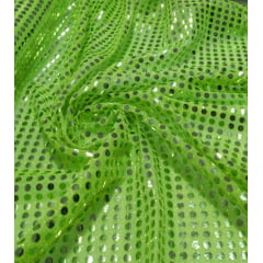 Paetê Colado Carnaval Verde Limão - Largura 1,15 m x Comprimento 1 m 