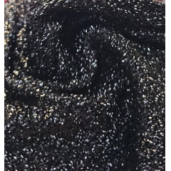 Lurex Esponja Preto - Largura 1,50 m x Comprimento 1,90 m 