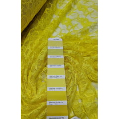 Renda Suiça Light Amarelo Canário - Largura 1,50 m x Comprimento 1,70 m 
