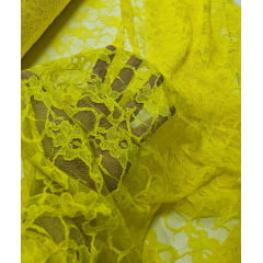 Renda Suiça Light Amarelo Canário - Largura 1,50 m x Comprimento 1,70 m 