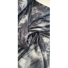 Malha Tai Day com Foil Preto -Largura 1,60 m x Comprimento 2 m 