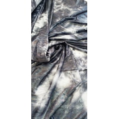 Malha Tai Day com Foil Preto -Largura 1,60 m x Comprimento 2 m 