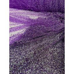 Tule Diamond Degrade Fucsia COM FURO - Largura 1,40 m x Comprimento 1,70 M